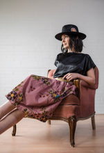 Load image into Gallery viewer, Artisan Skirt Grandmother beadwork print "The Long Way Home" Collection