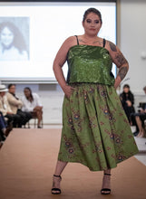 Load image into Gallery viewer, Beadwork Printed SAP GREEN SKIRT "The Long Way Home" Collection