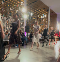 Load image into Gallery viewer, Lace trim dress- ONE ONLY fits small/medium