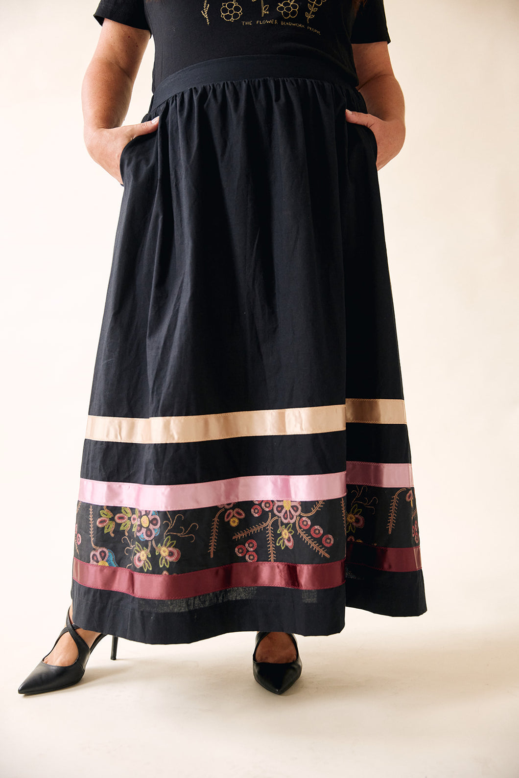Hand sewn Ribbon Skirt - The Long Way Home Collection