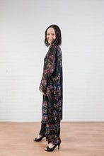 Load image into Gallery viewer, &quot;Grandmother rockstar beadwork&quot; print CHIFFON DUSTER
