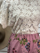 Load image into Gallery viewer, Warm white lace top - ONE ONLY fits medium-large
