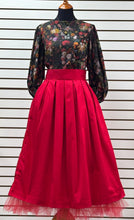 Load image into Gallery viewer, *SOLD* Red Pleated Skirt - ONE ONLY fits medium or large
