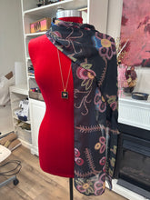 Load image into Gallery viewer, Floral beadwork printed scarf - large
