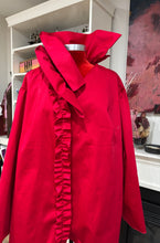 Load image into Gallery viewer, Red Ruffle Coat - ONE ONLY fits large, xlarge or xxl
