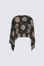 Load image into Gallery viewer, &quot;Grandmother rockstar beadwork&quot; print calico poncho shawl
