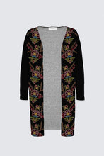 Load image into Gallery viewer, &quot;Grandmother rockstar beadwork&quot; print DUSTER CARDI
