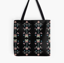 Load image into Gallery viewer, Beadwork printed canvas tote
