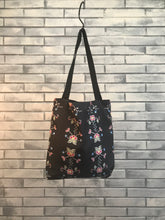 Load image into Gallery viewer, Beadwork printed canvas tote
